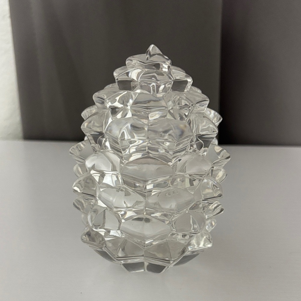 Tiffany & Co Crystal Pine Cone Trinket Box